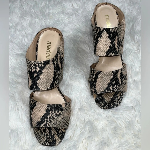 Madden Girl | Snake Print Chunky Heels - Picture 3 of 14